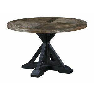 Asztal Riverton 767, Fekete, Sötét erdő, 76cm, Munkalap anyaga, Váz anyaga, Fenyő kép