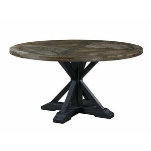 Asztal Riverton 769, Fekete, Sötét erdő, 76cm, Munkalap anyaga, Váz anyaga, Fenyő kép