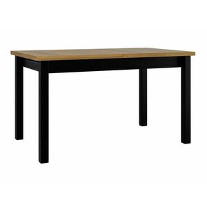 Asztal Victorville 359, Fekete, Grandson tölgy, 76x80x140cm, Hosszabbíthatóság, Laminált forgácslap, Váz anyaga kép