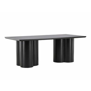 Asztal Dallas 4447, Fekete, 76.5x100x210cm, Közepes sűrűségű farostlemez kép