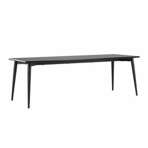 Asztal Dallas 4473, Fekete, 75x85x230cm, Közepes sűrűségű farostlemez, Fém kép