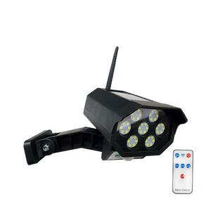 LED Napelemes makett biztonsági kamera érzékelővel LED/3, 7V IP44 fekete + távirányító kép