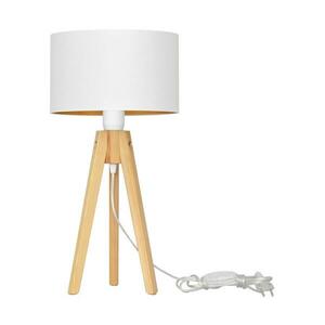 Asztali lámpa ALBA 1xE27/60W/230V fehér/arany/fenyő kép
