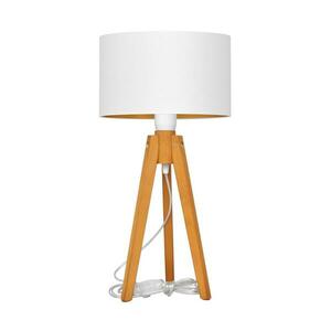 Asztali lámpa ALBA 1xE27/60W/230V fehér/arany/tölgy kép