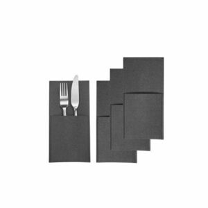 Westmark COZY evőeszköztartó zseb szett, 22 x 11 cm, 4 db, antracit kép