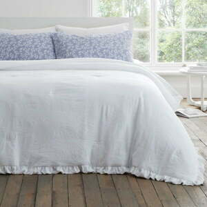 Fehér ágytakaró franciaágyra 220x230 cm Soft Washed Frill – Bianca kép