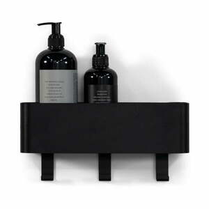 Fekete fali acél fürdőszobai polc Multi – Spinder Design kép