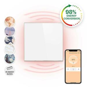 Klarstein Wonderwall 360 Smart, infravörös hősugárzó, 60 x 60 cm, 360W, heti időzítő, IP24, fehér kép