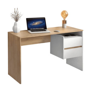 Számítógépasztal, artisan tölgy/fehér, TULIO NEW kép