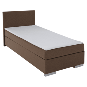 Boxspring ágy, egyszemélyes, barna, 90x200, univerzális, ADARA kép