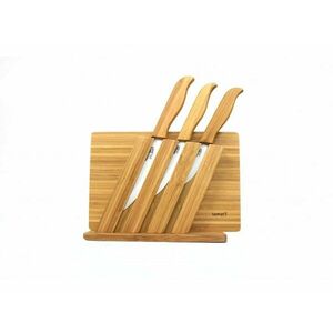 Kerámia kés + bambusz vágódeszka kép