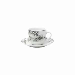 Fehér-világosszürke porcelán csésze szett 6 db-os Foliage gray – Villa Altachiara kép