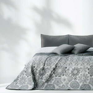 Alhambra szürke-fehér kétoldalas mikroszálas ágytakaró, 260 x 240 cm - DecoKing kép