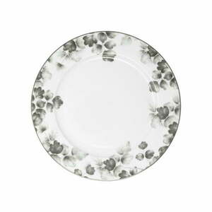 Fehér-világosszürke porcelán tányér készlet 6 db-os ø 26 cm Foliage gray – Villa Altachiara kép