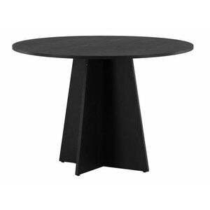 Asztal Dallas 4451, Fekete, 75cm, Természetes fa furnér, Közepes sűrűségű farostlemez kép