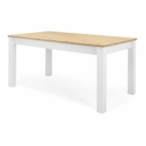 Asztal Findlay B106, Fehér, Kézműves tölgy, 75x90x160cm, Hosszabbíthatóság, Közepes sűrűségű farostlemez kép