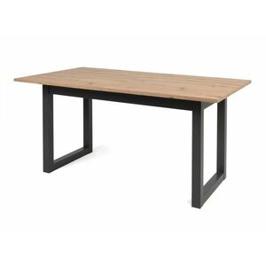 Asztal Findlay H106, Artisan tölgy, Antracit, 75x90x160cm, Hosszabbíthatóság, Közepes sűrűségű farostlemez kép