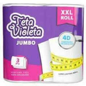 Violeta háztartási törlőkendő 3rétegü 2tekercs premium jumbo kép