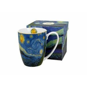 Porcelánbögre 380ml, dobozban, Van Gogh: Csillagos éj kép