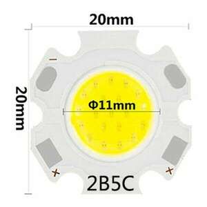 COB LED modul 4W 16V 4000K természetes fehér 20mm kép