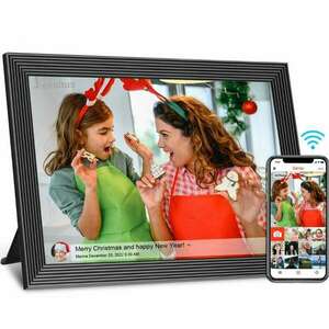 Exaltus® digitális képkeret, 10, 1 hüvelyk, Frameo App, Android 11... kép
