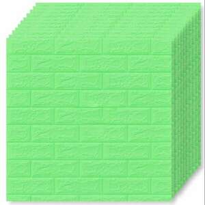 40 x 3D Tapetoo Home Decor® tapétalap készlet, zöld, 70 x 77 cm, ... kép