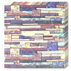 40 x 3D Tapetoo ​​Home Decor® tapéta csempe készlet, színes fa, 7... kép