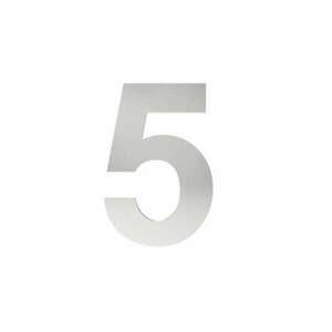 „5” házszám - rozsdamentes acél kép