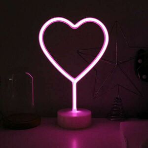 Dekoratív LED neon lámpa - szív kép