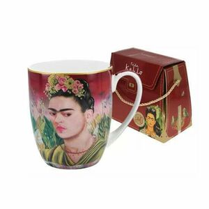 H.C.836-0002 Porcelánbögre 380ml, dobozban, Frida Kahlo: Önarckép kép