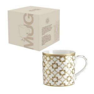 P.M.PM0123DECO Porcelánbögre 400ml, dobozban, Déco kép