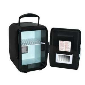 Turista hűtőszekrény, mini, 12V/220V, fekete, 4 L, 17.5x23.5x25 c... kép