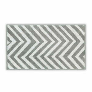 Fehér-szürke pamut törölköző 33x33 cm Chevron – Foutastic kép