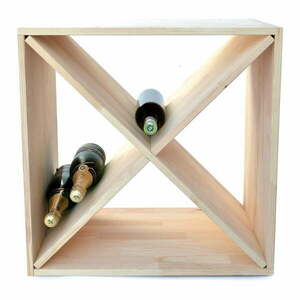 Natúr színű borovi fenyő bortartó polcos állvány, palackok száma 24 – Bonami Essentials kép