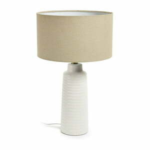 Fehér asztali lámpa textil búrával (magasság 58 cm) Mijal – Kave Home kép