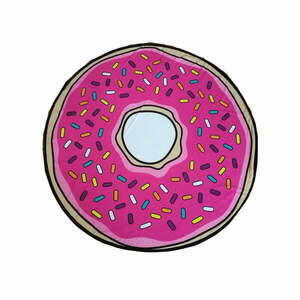 Rózsaszín pamut strandtörölköző ø 150 cm Donut – JAHU collections kép