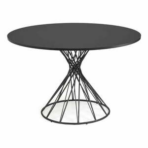 Fekete kerek étkezőasztal fekete asztallappal ø 120 cm Niut – Kave Home kép