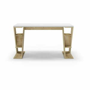 Íróasztal fehér asztallappal 60x137 cm Butterfly – Marckeric kép