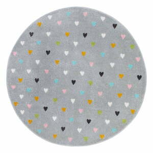 Szürke gyerek szőnyeg ø 140 cm Little Hearts – Hanse Home kép