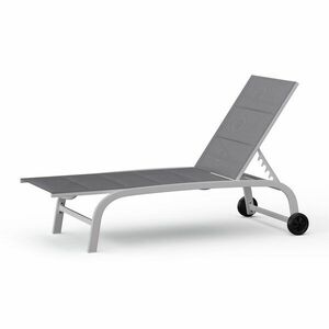 Blumfeldt Lounger Limala XXL, nyugágy, 160 kg teherbírás, 5 fokozatban állítható háttámla, kerekek kép