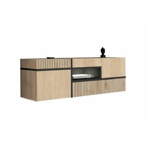 ROSA TV asztal, 150x50x50, Hickory Jackson/fekete kép