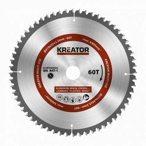 Kreator Fűrésztárcsa 210 mm 60T kép