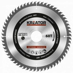 Kreator Fűrésztárcsa fa vágására 18, 5 cm 60 T kép