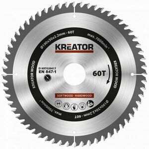 Kreator Fűrésztárcsa fa vágására 190 mm 60 T kép