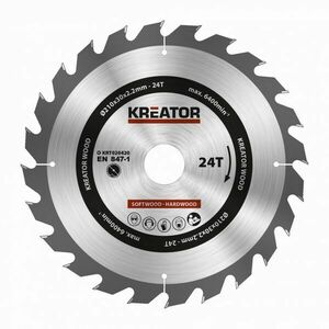 Kreator Fűrésztárcsa fa vágására 210 mm 24 T kép