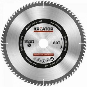 Kreator Fűrészlap fára 254 mm 80T kép