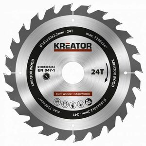 Kreator Fűrésztárcsa fa vágására 18, 5 cm 24 T kép