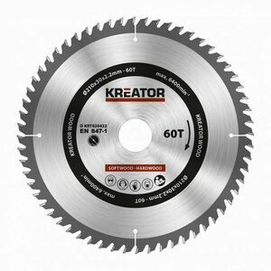 Kreator Fűrésztárcsa fa vágására 210 mm 60 T kép