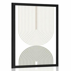 Plakát minimalista szivárványok Mid-Century kép