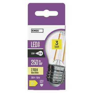 LED izzó Filament Mini Globe / E27 / 1, 8 W (25 W) / 250 lm / meleg fehér kép